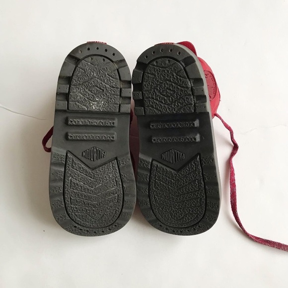 Palladium red leather boots VGUC - visible wear size 9 toddler - Picture 10 of 10